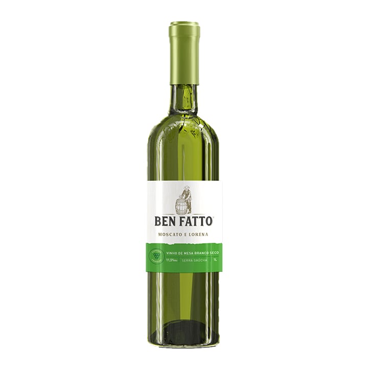 Vinho de Mesa Branco Seco Moscato e Lorena